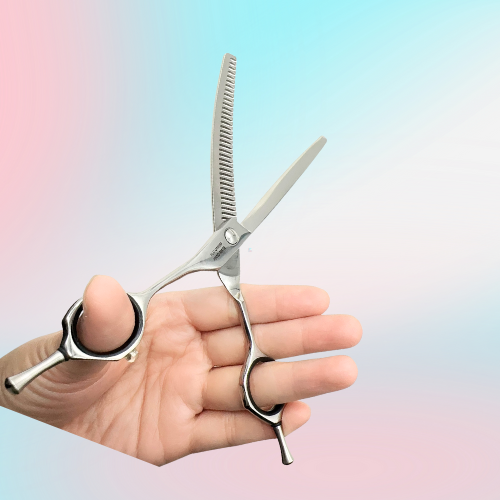 左利きシザー 7インチ38目 すき率75%-80% カーブ ブレンダーシザー レフティ