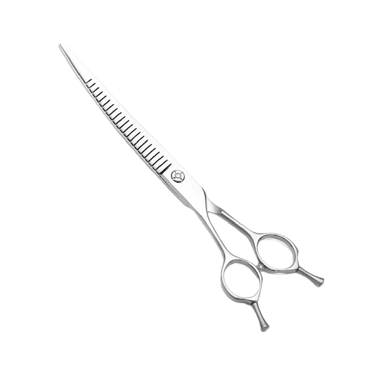 すき率60%-65%カーブセニングシザー 先端細い 7インチ21目