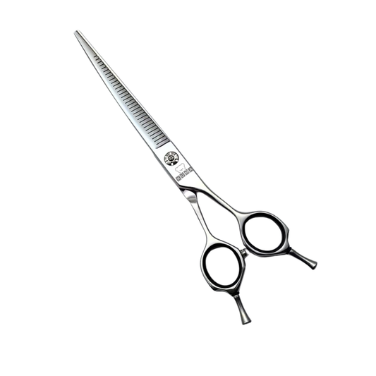 KUMA カーブ セニングシザー 7インチ［すき率50〜60%］［先端細い］