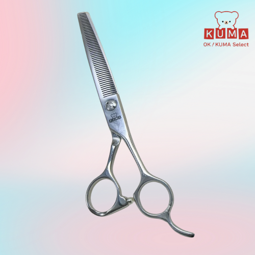 すきバサミ　セニングシザー　7インチ 50目 V溝　銀　すき率25％-30%　